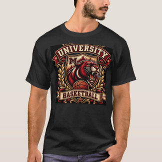 Vintage University Basketball Tiger Mascot Crest T T-Shirt
