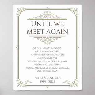 Vintage Until We Meet Again Memorial Poem Poster