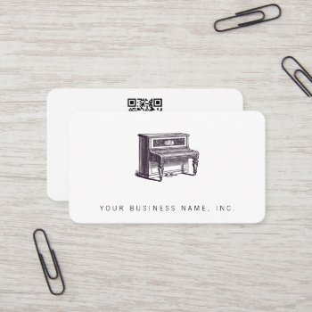 Vintage Upright Piano Business Card by TerryBain at Zazzle