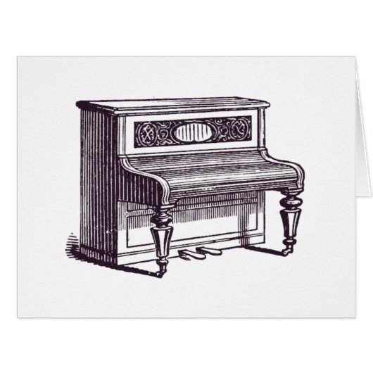 Vintage Upright Piano Cards (Front Horizontal)