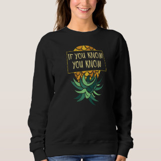 Vintage Upside Down Pineapple Subtle Swinger Sweatshirt