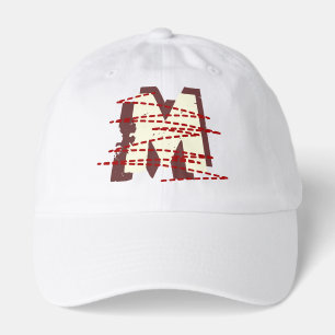 Vintage Urban Grunge Distressed Monogram Letter Hat