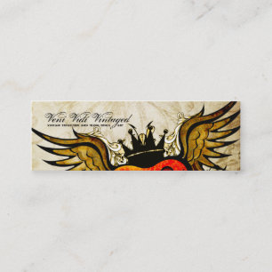 Vintage Urban Tattoo Winged Heart Business Cards