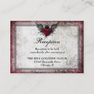 Vintage Urban Tattoo Winged Heart Particulars card