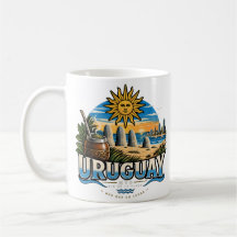 Vintage Uruguay Travel Art Landmark