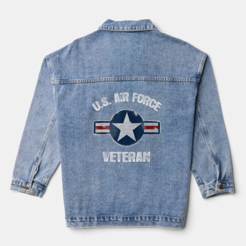 Vintage US Air Force Veteran  Denim Jacket