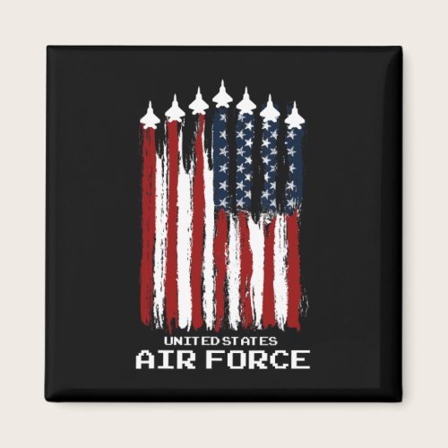 Vintage Us Air Force Veterans Usa American Flag 4t Magnet