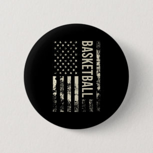 Vintage us american flag basketball premium button