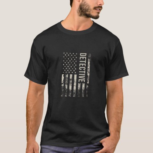 Vintage US American Flag Detective Premium  T_Shirt