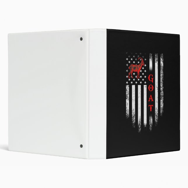 Vintage US American Flag Goat 3 Ring Binder (Background)