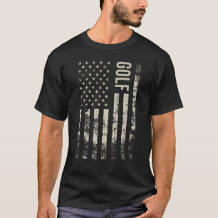 Vintage US American Flag Golf T-Shirt