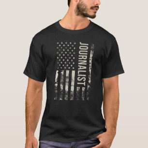 Vintage US American Flag Journalist Premium T-Shirt