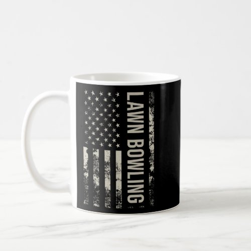 Vintage US American Flag Lawn Bowling  Coffee Mug