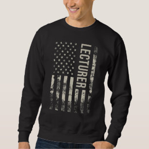 Vintage US American Flag Lecturer Sweatshirt