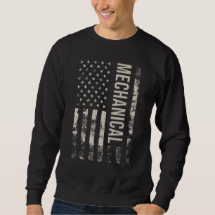 Vintage US American Flag Mechanical Sweatshirt