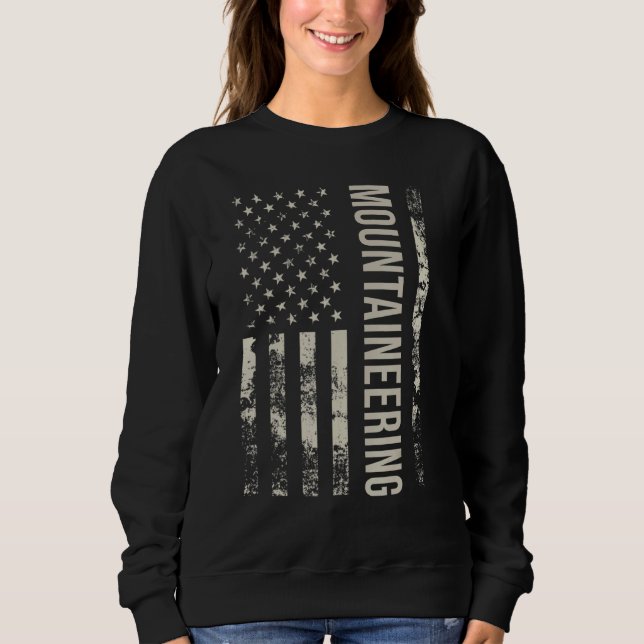 Vintage US American Flag Mountaineering Sweatshirt (Front)