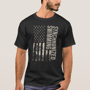 Vintage US American Flag Synchronized Swimming Pre T-Shirt