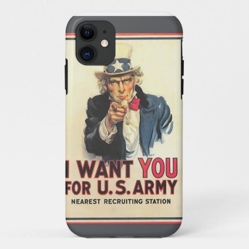 Vintage US Army Recruitment Poster IPhone case