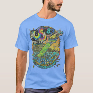 Vintage US Festival 1983 Colorful Rainbow Music Fe T-Shirt