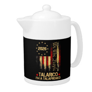 Vintage US Flag 2026 Patriotic Political Supporter Teapot