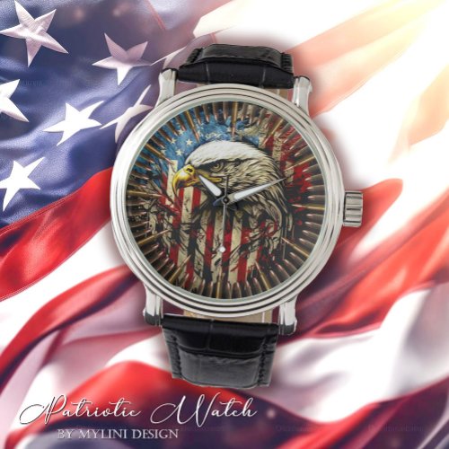Vintage US Flag American Eagle  Watch
