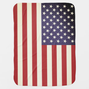 Vintage US flag Baby Blanket