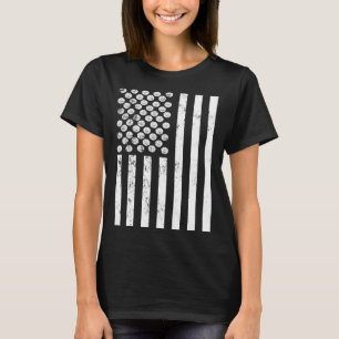 Vintage US Flag Basketball Dad Patriotic Basketbal T-Shirt
