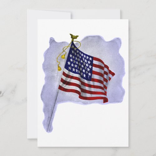 Vintage US Flag in Patriotic Colors