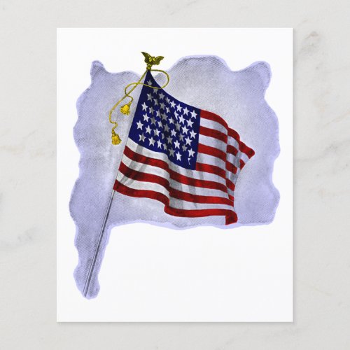 Vintage US Flag in Patriotic Colors Flyer