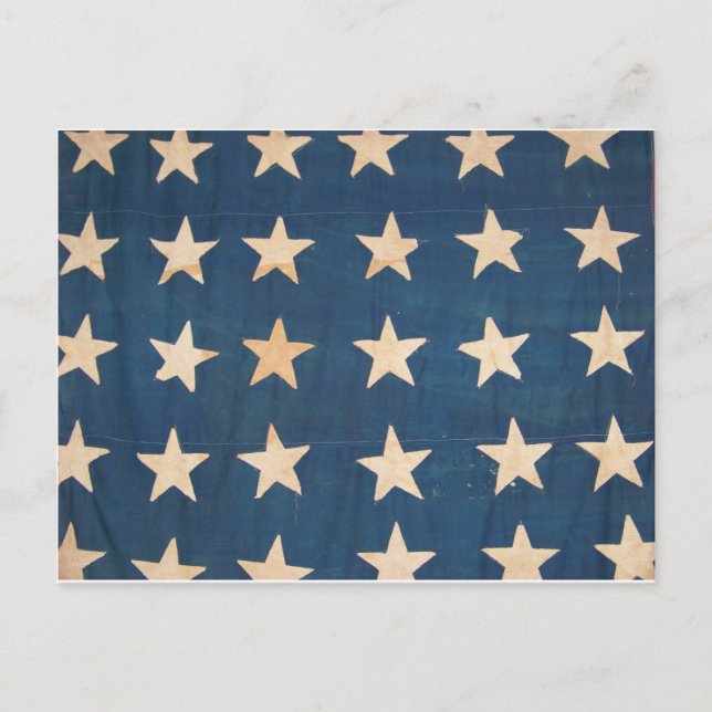 Vintage US Flag Stars Postcard (Front)