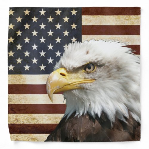 Vintage US USA Flag with American Eagle Bandana