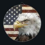 Vintage US USA Flag with American Eagle Dartboard<br><div class="desc">Vintage US flag with american eagle design for a perfect independence day. 
Please contact me if you need help or matching items.</div>
