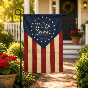 Vintage USA 250th Birthday Flag, Patriotic Freedom Garden Flag