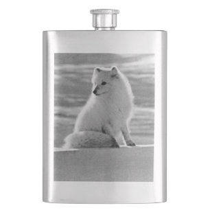 Vintage USA Alaska Arctic fox Flask