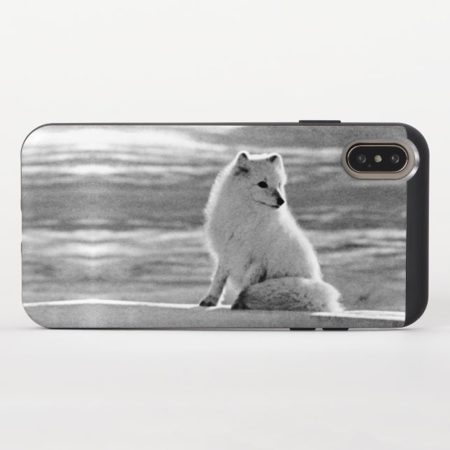 Vintage USA Alaska Arctic fox Uncommon iPhone Case (Closed)