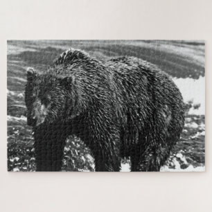 Vintage USA Alaska brown bear Jigsaw Puzzle
