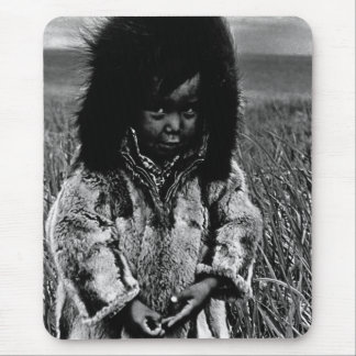 Vintage USA Alaska Eskimo boy Mouse Pad