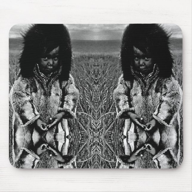 Vintage USA Alaska eskimo boy Mouse Pad (Front)