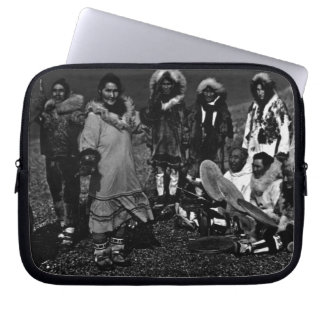 Vintage USA Alaska Eskimo dancers Mouse Pad Laptop Sleeve