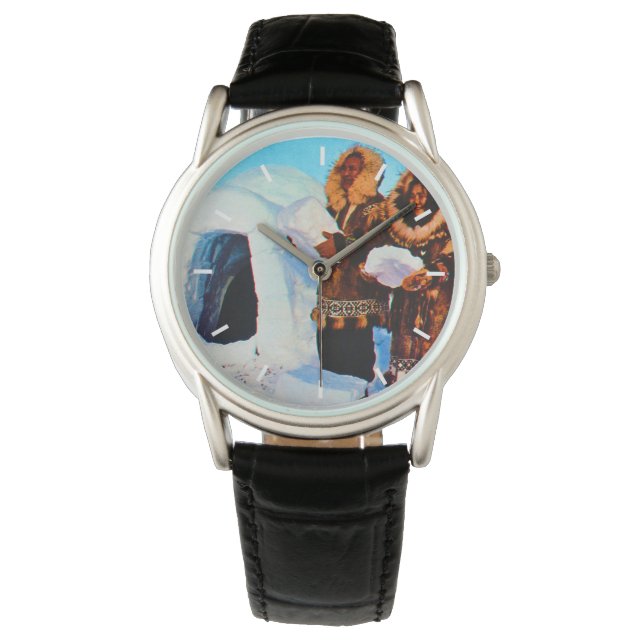 Vintage USA Alaska igloo builders Watch (Front)