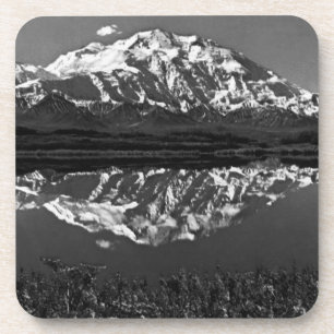 Vintage USA Alaska magnificent mt mckinley Beverage Coaster