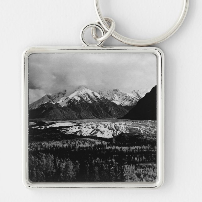 Vintage USA Alaska Matanuska glacier 1970 Keychain (Front)