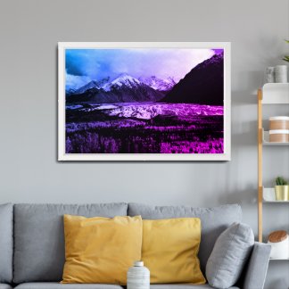 Vintage USA Alaska Matanuska glacier Framed Art