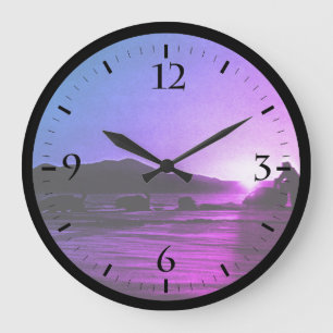 Vintage USA Alaska Midnight sun mushing Watch Large Clock