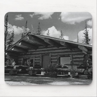 Vintage USA Alaska Modern alaskan log cabin Case-M Mouse Pad