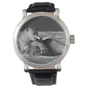 Vintage USA Alaska mother polar bear Watch