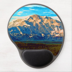 Vintage USA Alaska Mt Mckinley national park Gel Mouse Pad