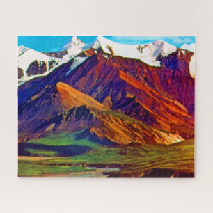 Vintage USA Alaska Mt Mckinley national park Jigsaw Puzzle