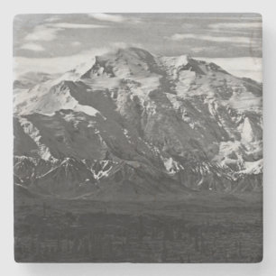 Vintage USA Alaska Mt Mckinley national park Stone Coaster