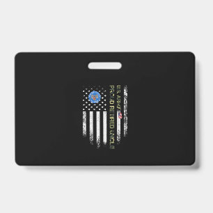 Vintage USA American Flag Army Veteran Proud Badge